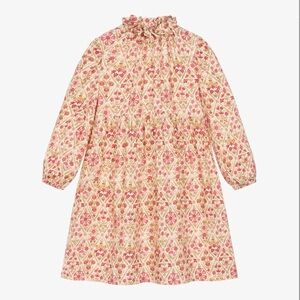 Il Gufo Floral Pink and Cream Dress